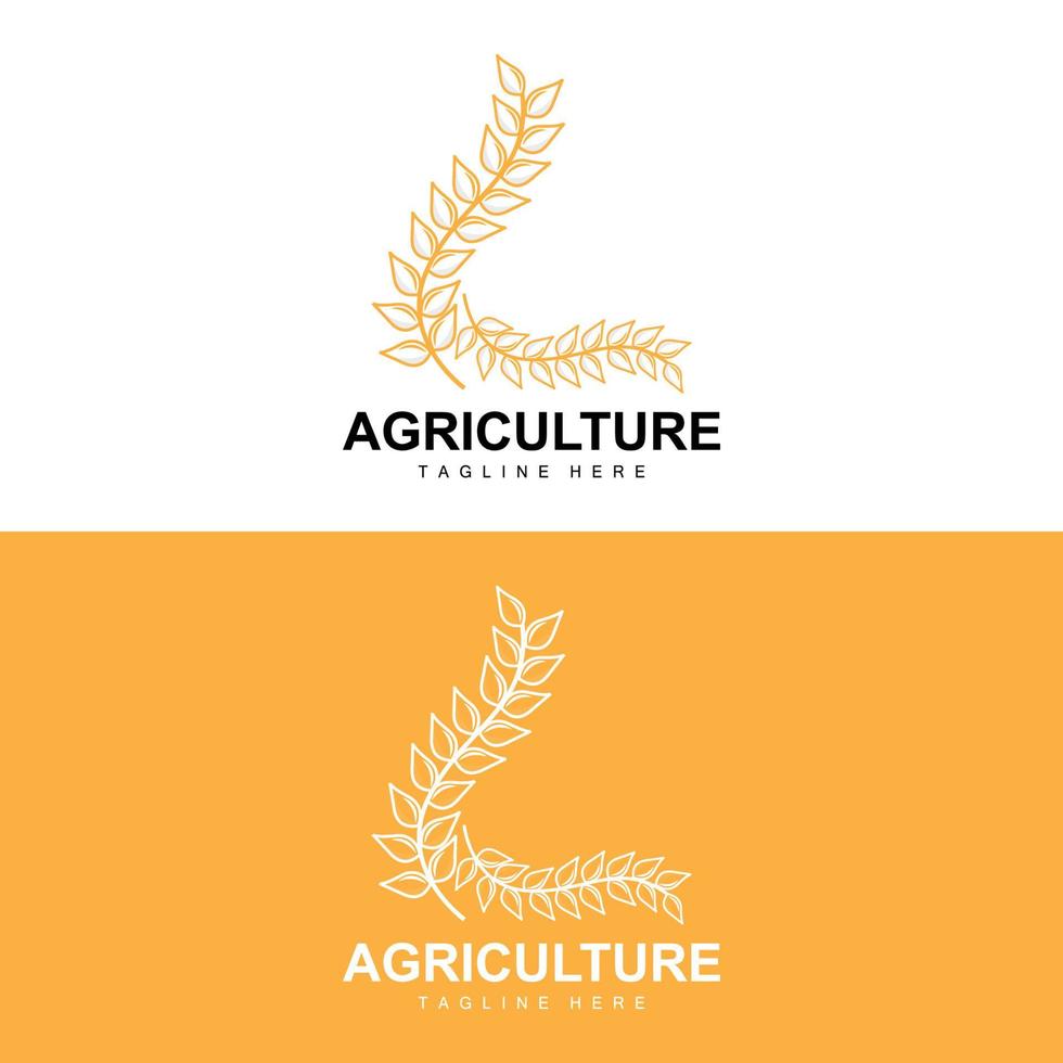 arroz logotipo, agricultura projeto, vetor trigo arroz ícone modelo ilustração