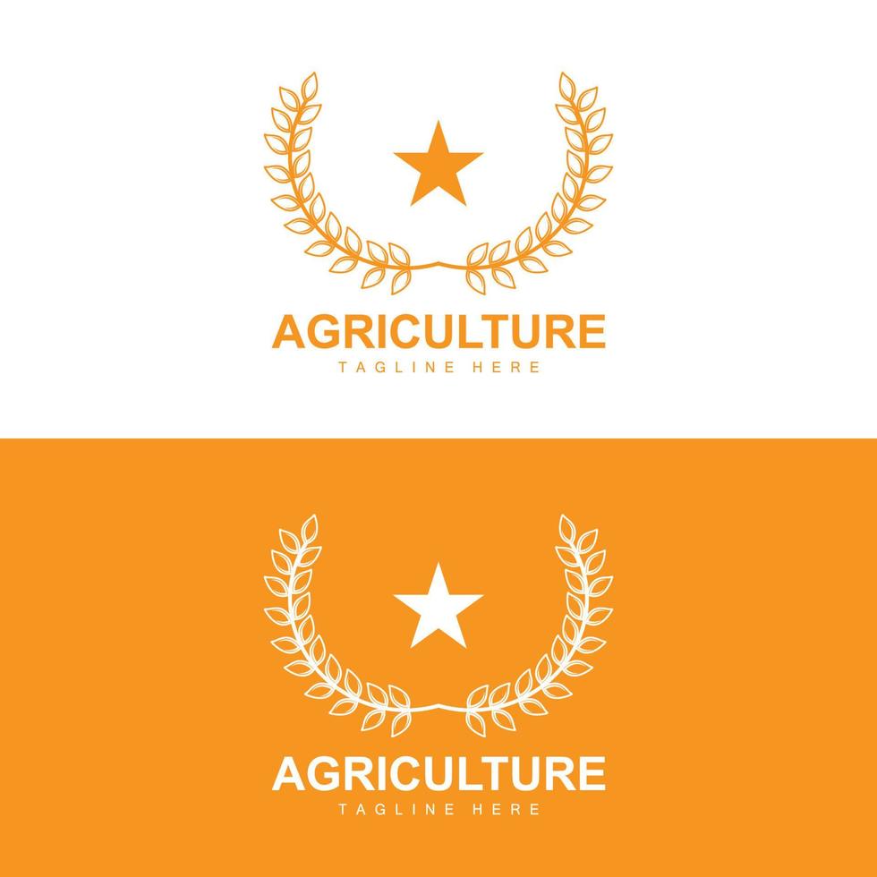arroz logotipo, agricultura projeto, vetor trigo arroz ícone modelo ilustração