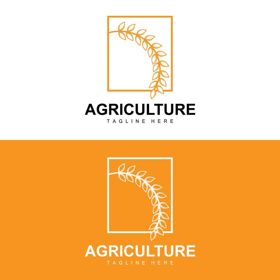 arroz logotipo, agricultura projeto, vetor trigo arroz ícone modelo ilustração