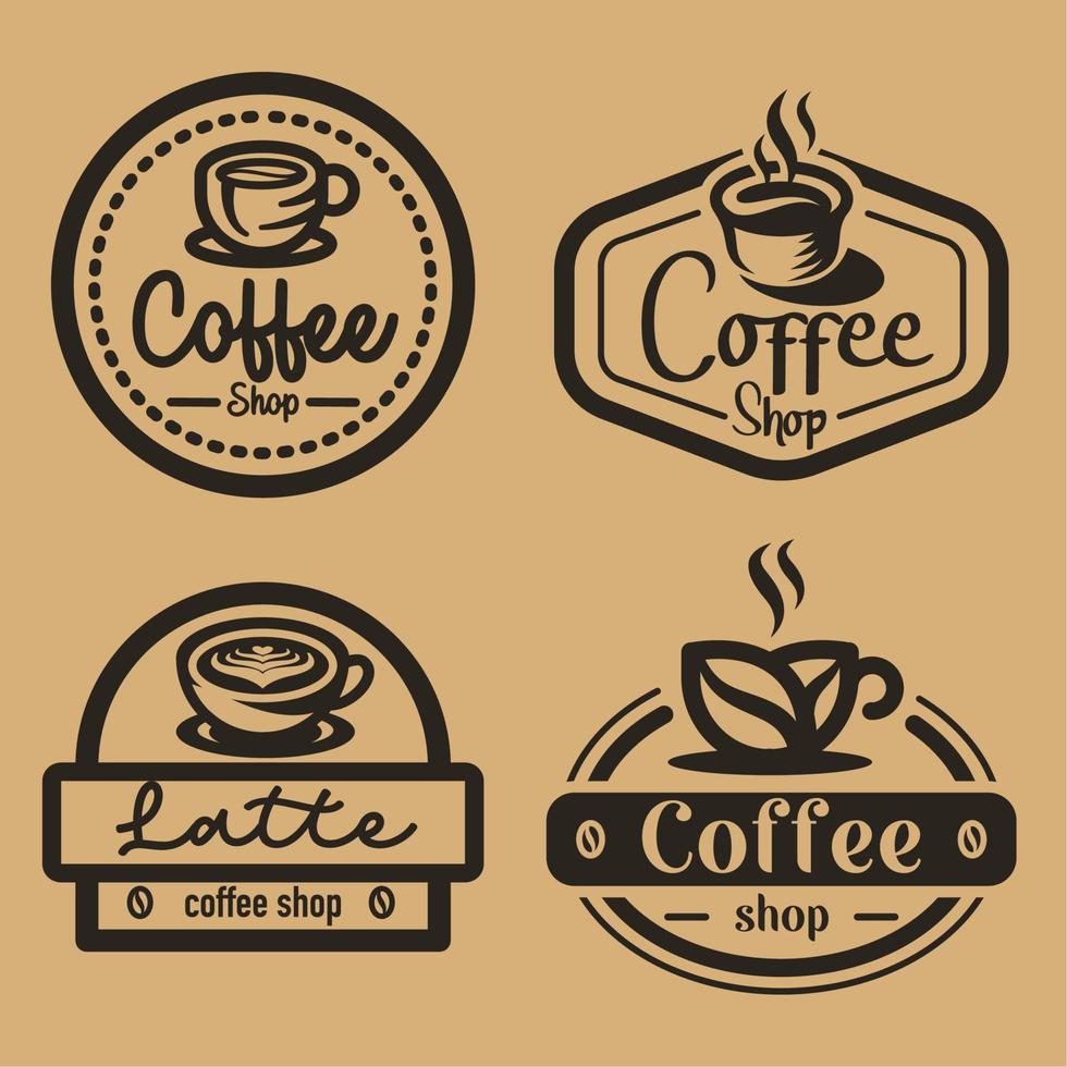 café logotipo compilação vetor