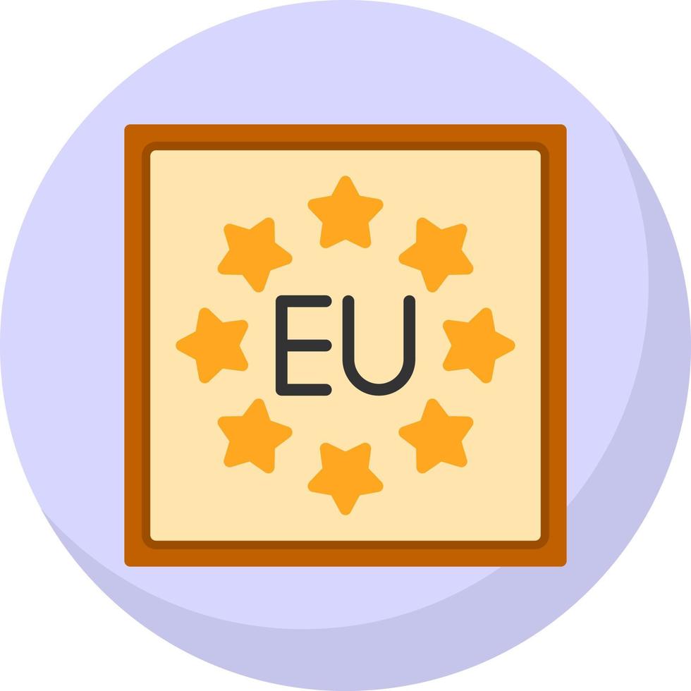 design de ícone vetorial da ue vetor