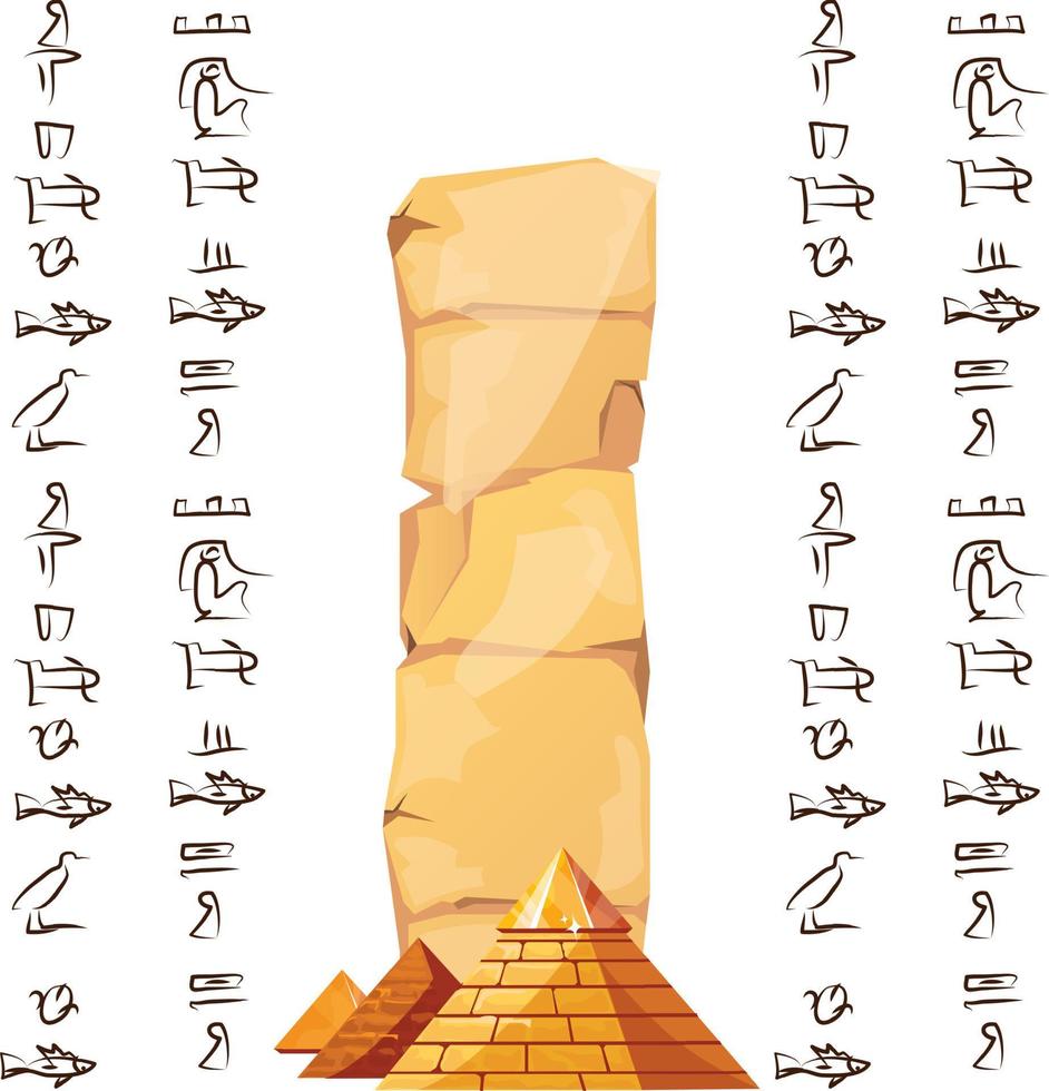 antigo Egito papiro parte desenho animado vetor