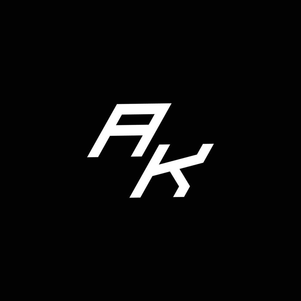 ak logotipo monograma com acima para baixa estilo moderno Projeto modelo vetor