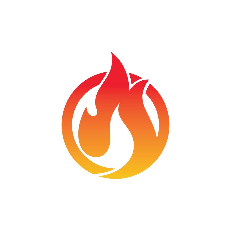 design de ilustração vetorial de chama de fogo vetor