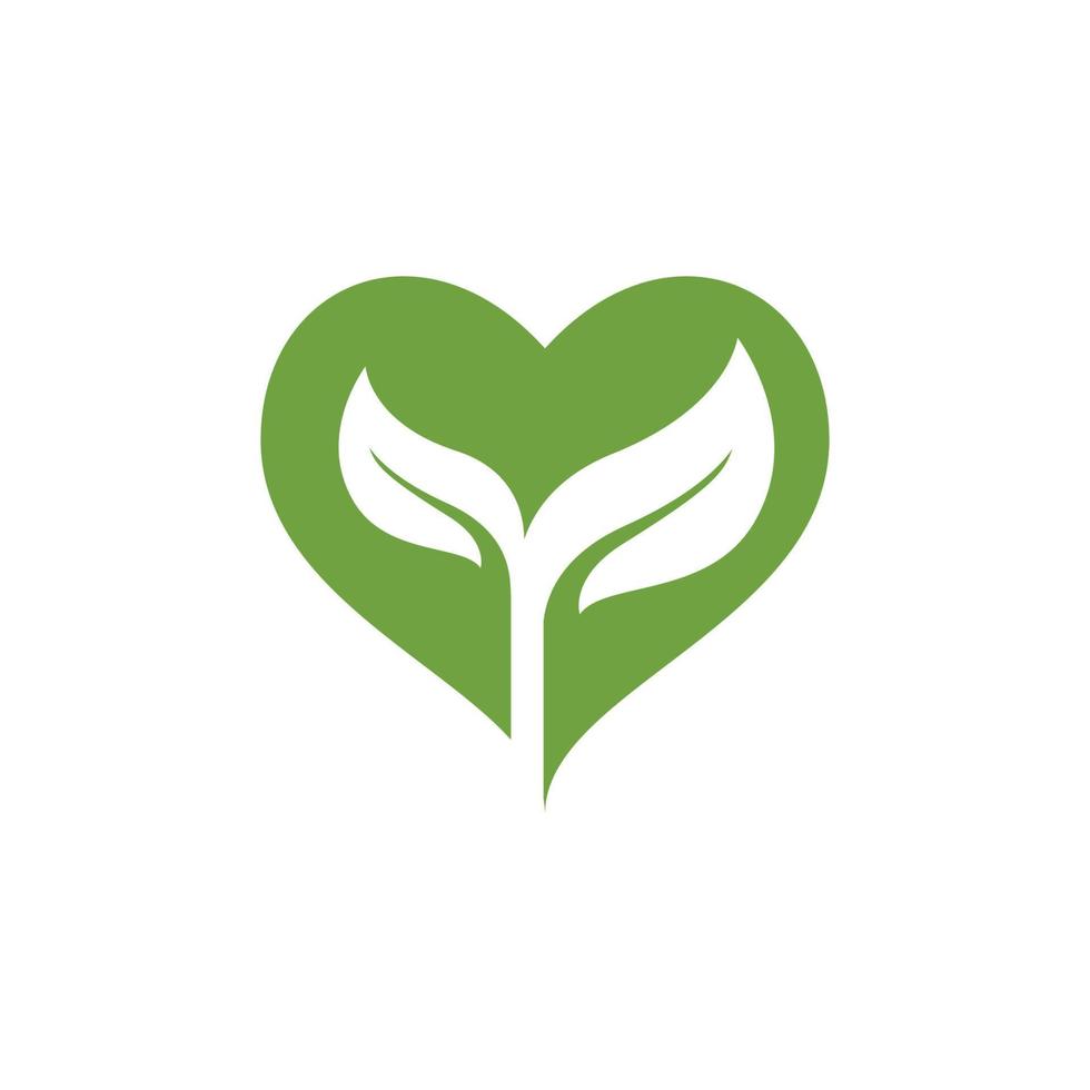 logotipos da ecologia de folhas verdes vetor