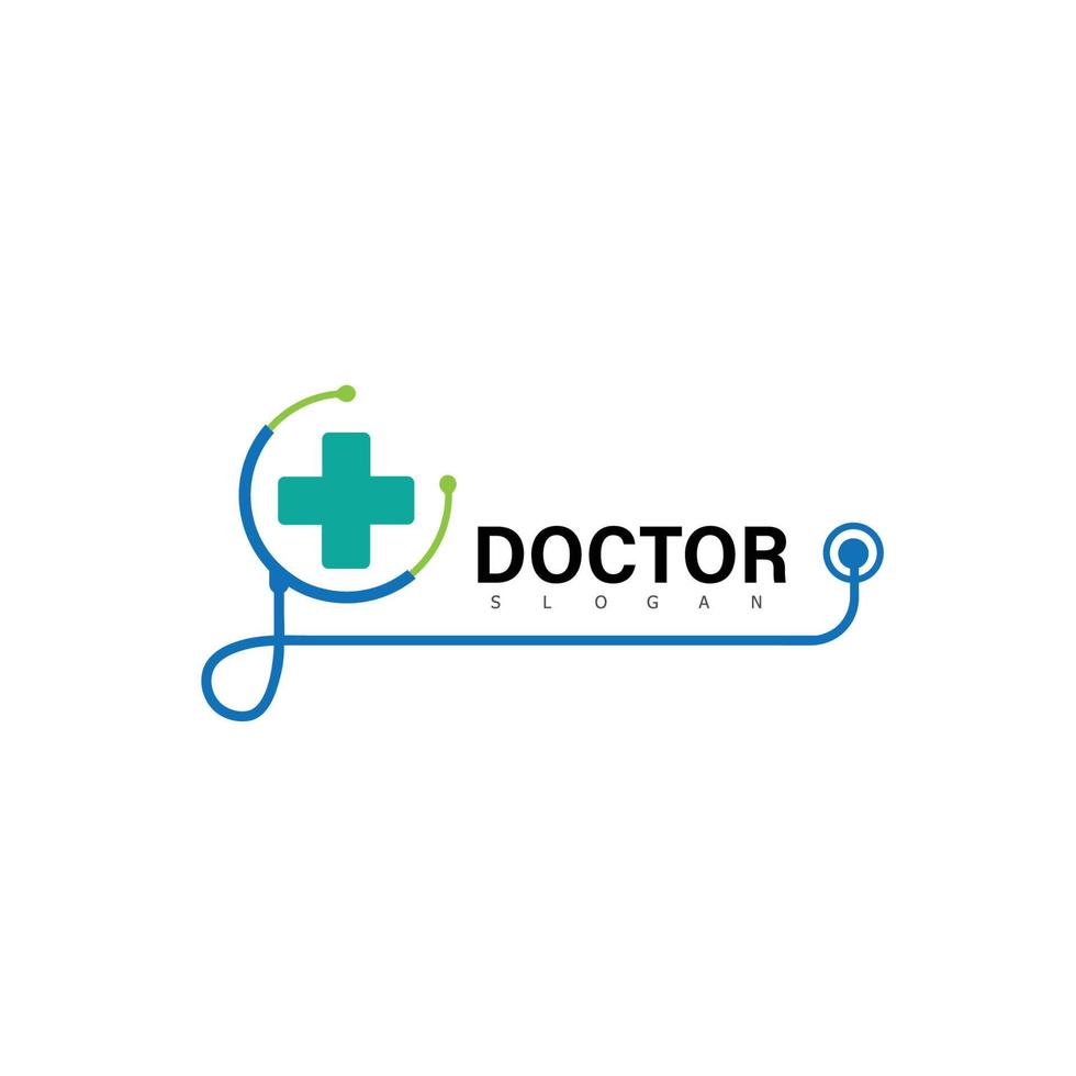 saúde médico logotipo médico Cuidado o negócio vetor