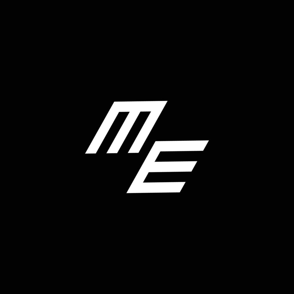 mim logotipo monograma com acima para baixa estilo moderno Projeto modelo vetor
