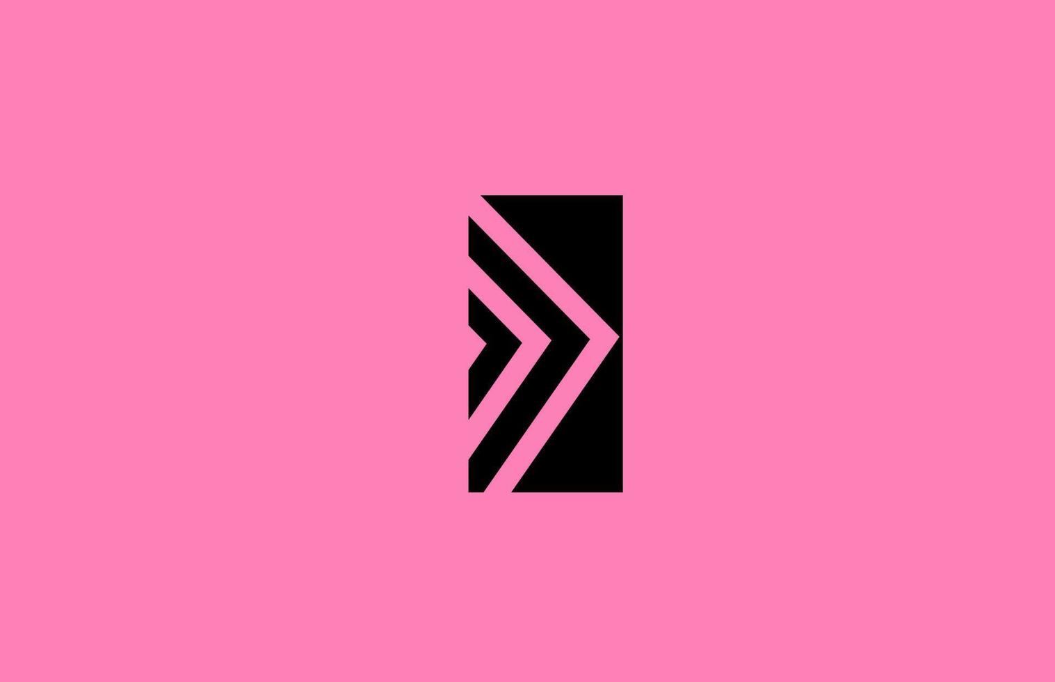 Rosa Preto Eu alfabeto carta logotipo ícone Projeto com geométrico linhas. criativo modelo para companhia e o negócio vetor