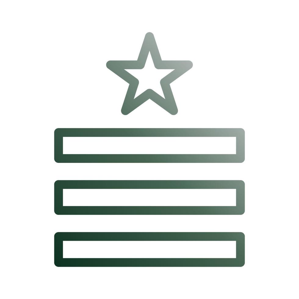 crachá ícone gradiente verde branco estilo militares ilustração vetor exército elemento e símbolo perfeito.