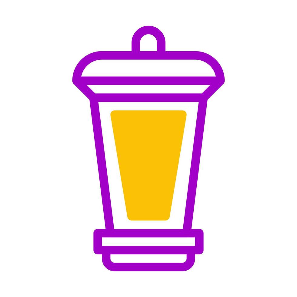 lanterna ícone duotônico roxa amarelo estilo Ramadã ilustração vetor elemento e símbolo perfeito.