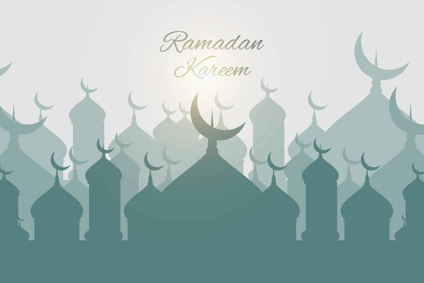 desenho de ilustração para comemorar o mês do ramadã de 2021 vetor