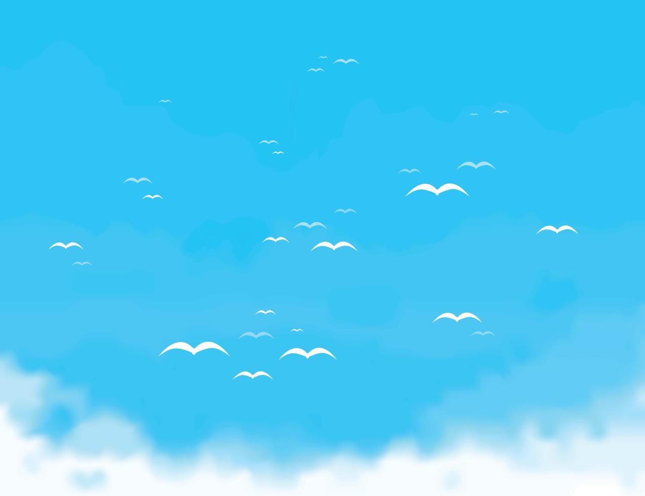 a azul céu e nuvens em isto. uma vetor ilustração