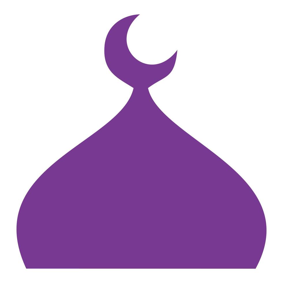 mesquita plano ícone. vetor roxa símbolo. pictograma é isolado em uma branco fundo. na moda plano estilo ilustração para rede local projeto, , Publicidades, aplicativos, do utilizador interface.