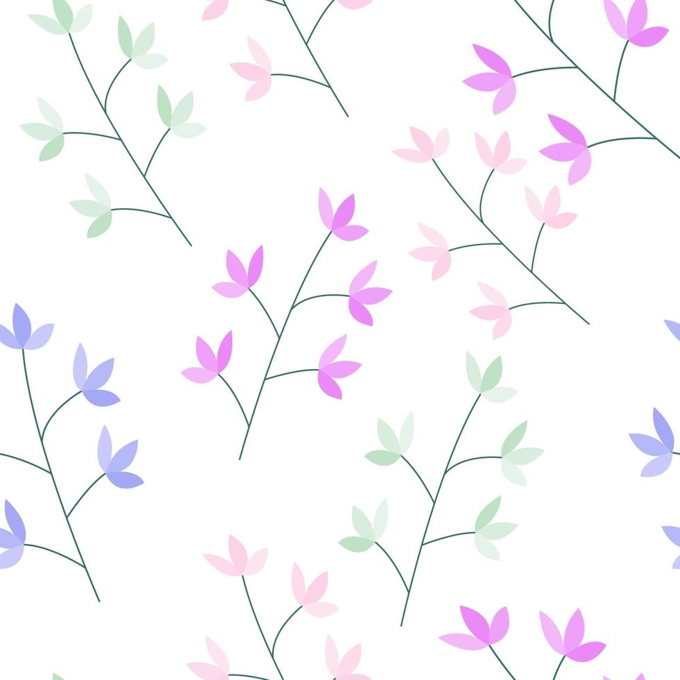 gráfico de padrão de flor botânica floral sem emenda. design perfeito para plano de fundo, papel de parede, álbum de recortes e têxteis. design de superfície vetor