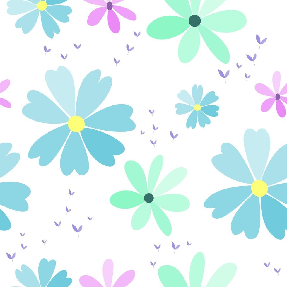 gráfico de padrão de flor botânica floral sem emenda. design perfeito para plano de fundo, papel de parede, álbum de recortes e têxteis. design de superfície vetor