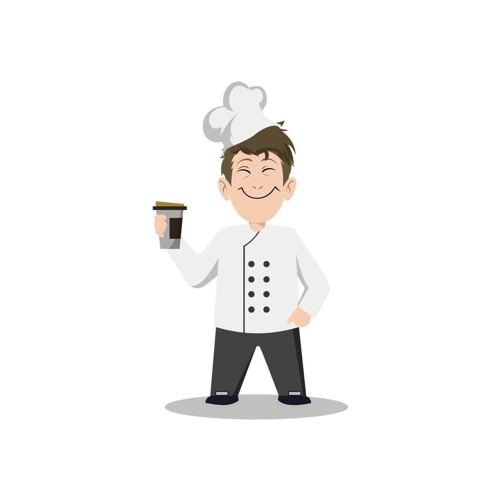 ilustração vetorial design gráfico de personagens de chef vetor