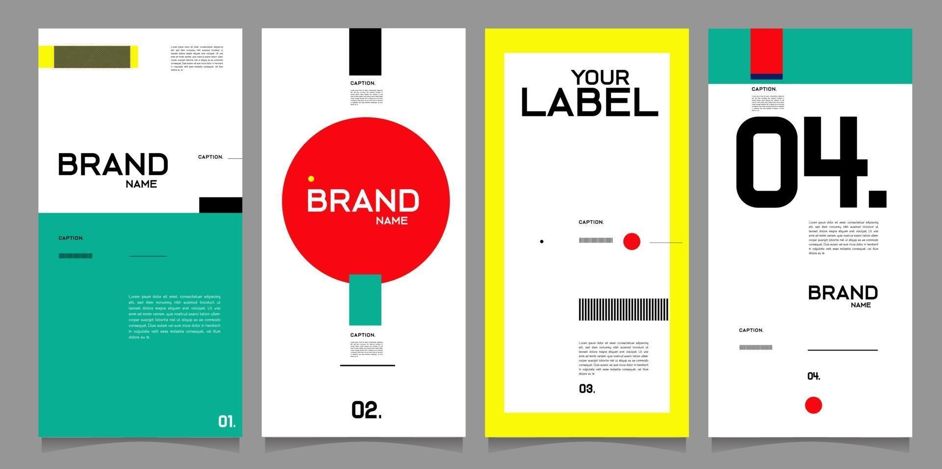modelo de design de banner de vetor estilo minimalista para marca