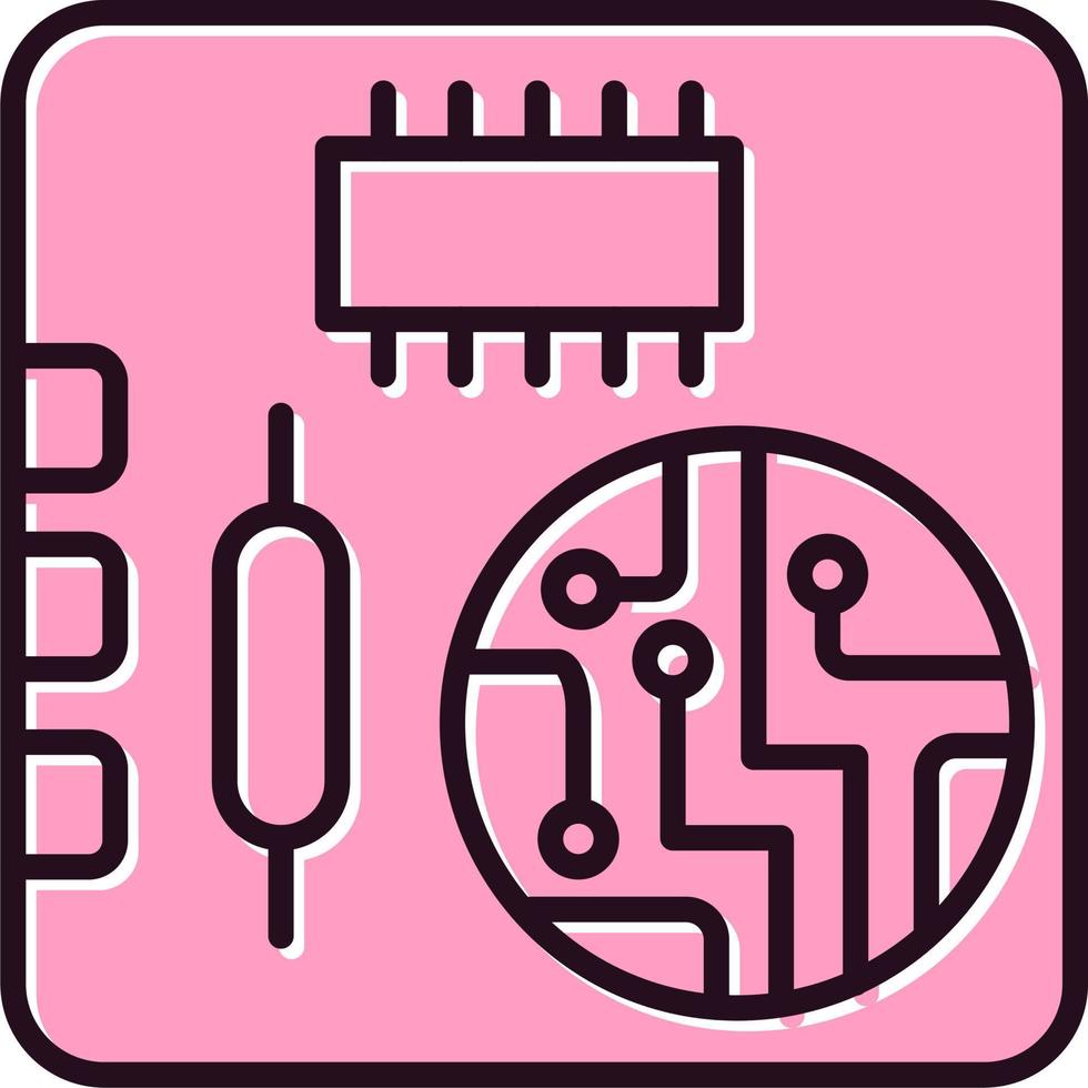 ícone de vetor de placa pcb