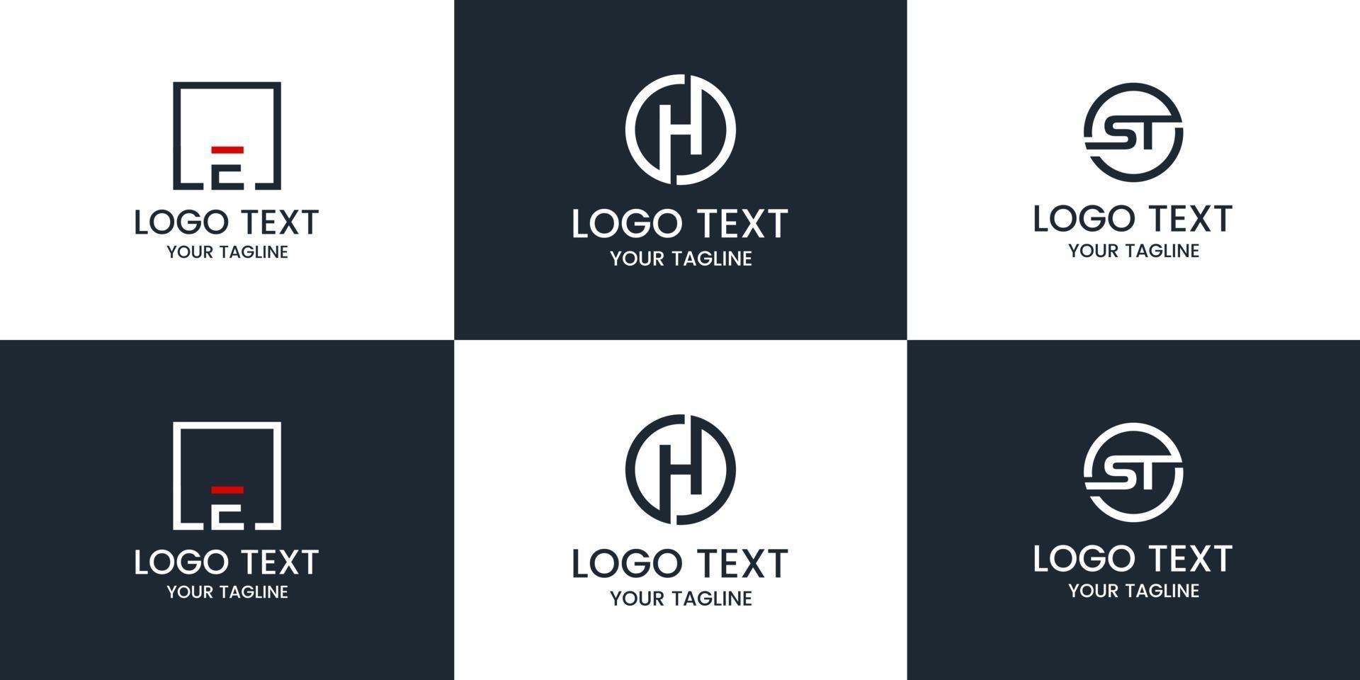 monograma definir modelo de design de logotipo. vetor