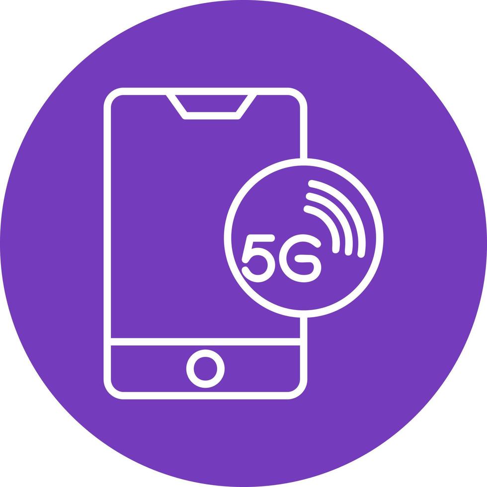 5g rede em Smartphone vetor ícone