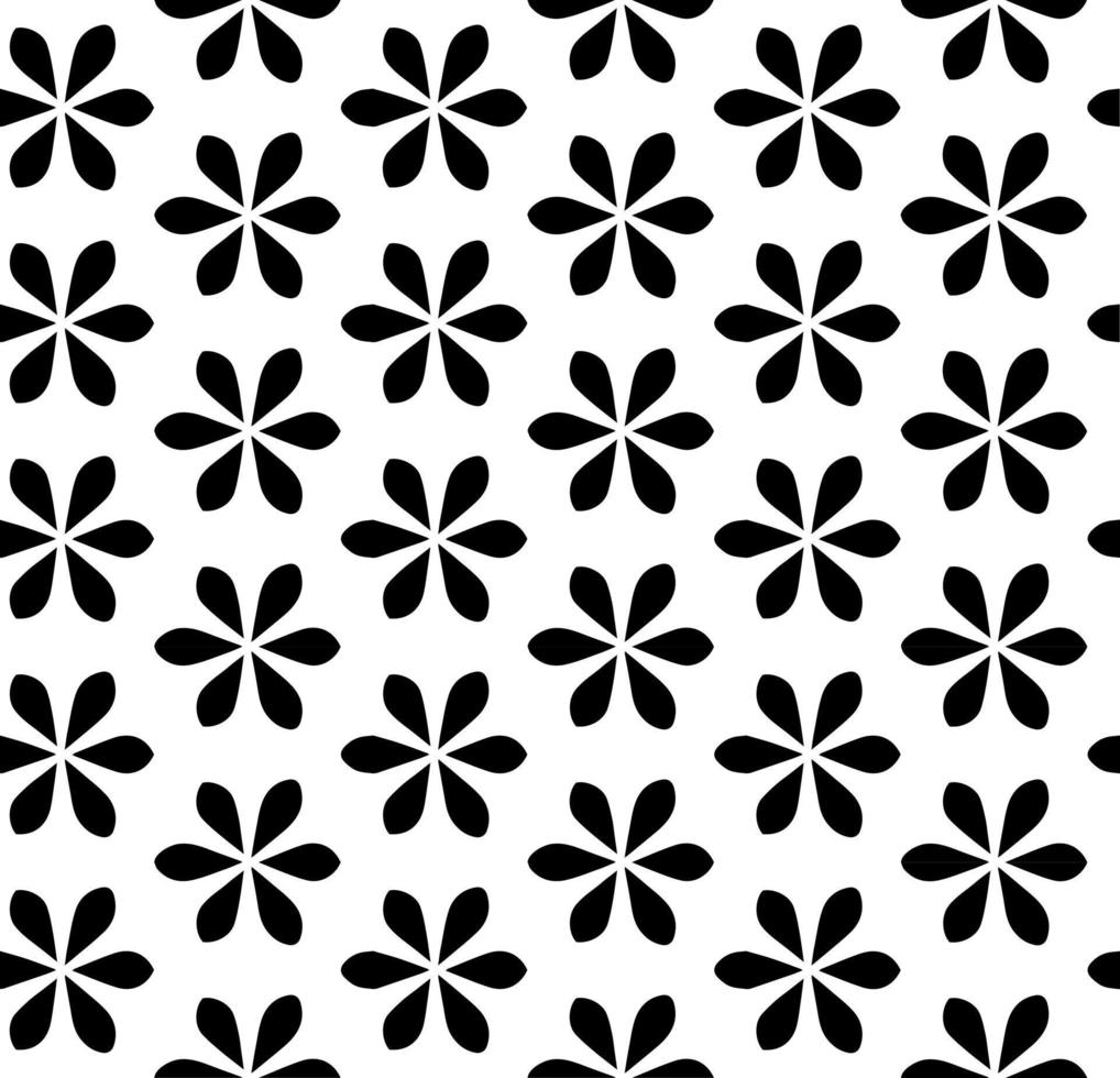 padrão abstrato sem costura preto e branco. fundo e pano de fundo. projeto ornamental em tons de cinza. ornamentos em mosaico. ilustração gráfica vetorial. vetor