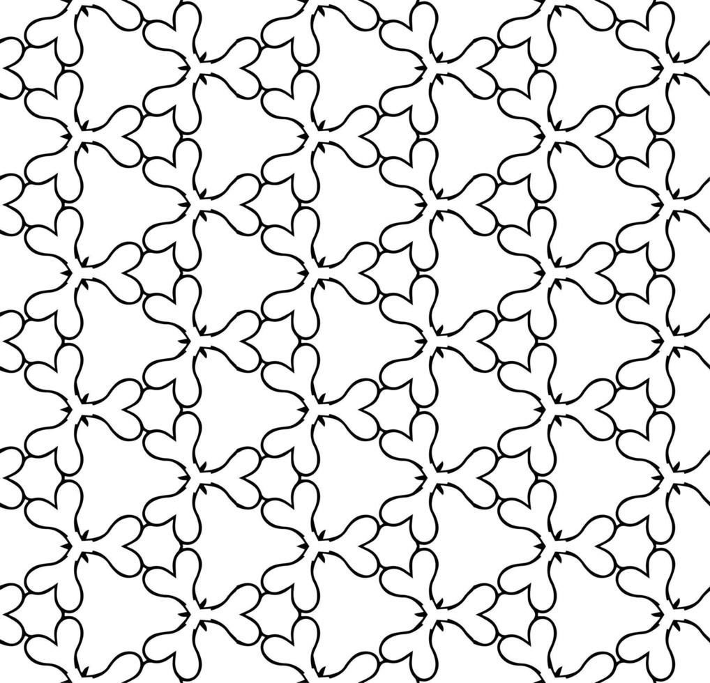 padrão abstrato sem costura preto e branco. fundo e pano de fundo. projeto ornamental em tons de cinza. ornamentos em mosaico. ilustração gráfica vetorial. vetor