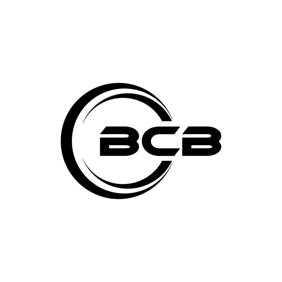 design de logotipo de carta bcb na ilustração. logotipo vetorial, desenhos de caligrafia para logotipo, pôster, convite, etc. vetor