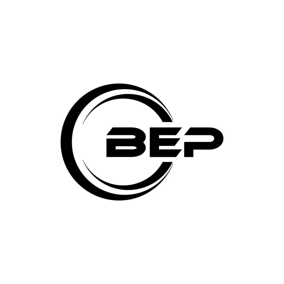 design de logotipo de carta bep na ilustração. logotipo vetorial, desenhos de caligrafia para logotipo, pôster, convite, etc. vetor