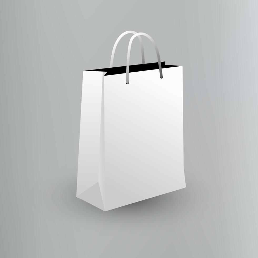 modelo de design de maquete de sacola de compras vazio. vetor