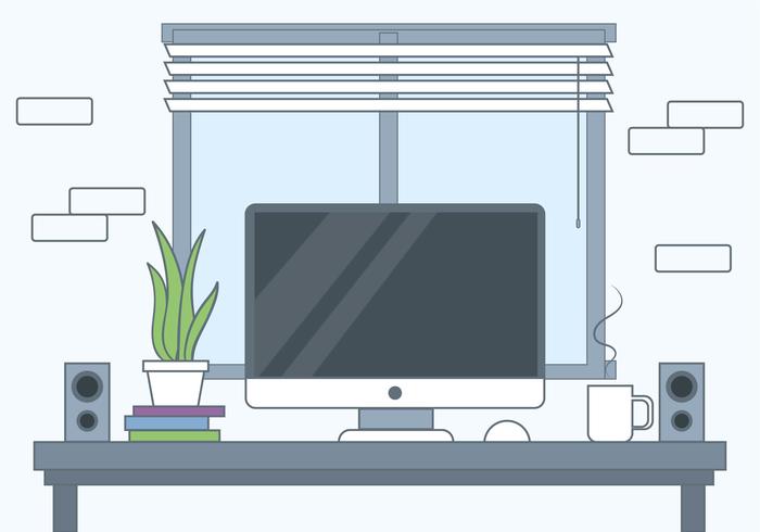 Ilustração de Desktop Vector Designer