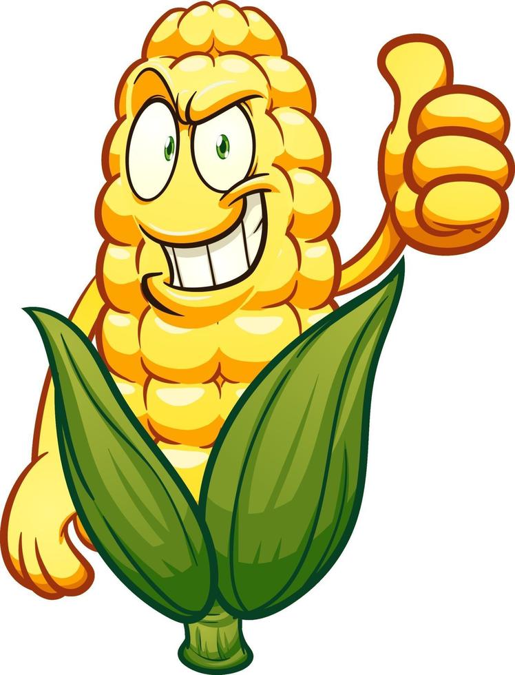 personagem de desenho animado milho vetor