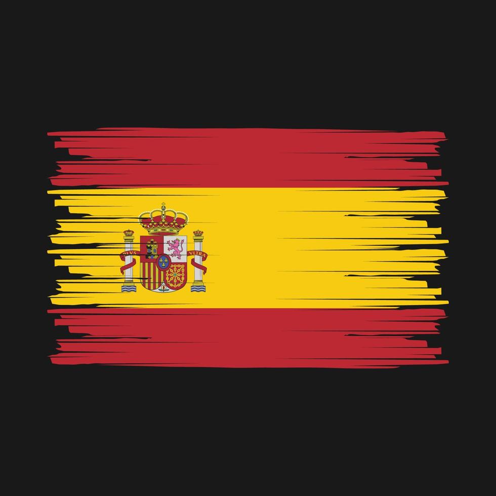 escova de bandeira da espanha vetor