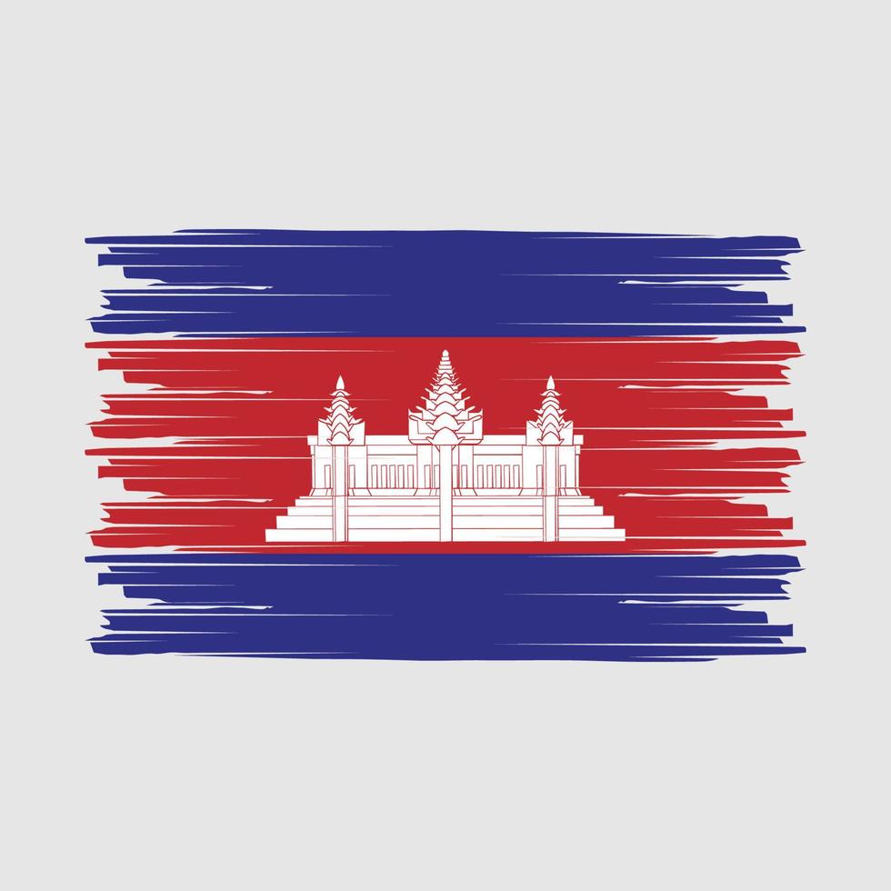 escova de bandeira do camboja vetor