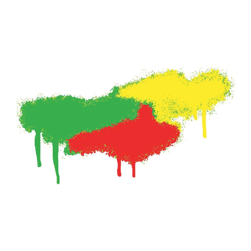 colorida spray pintura grafite com Espirrar e pingar. vetor ilustração