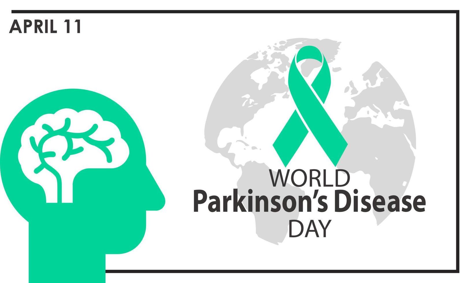 vetor ilustração do mundo parkinson doença dia observado em 11º abril feriado conceito. modelo para fundo, bandeira, cartão