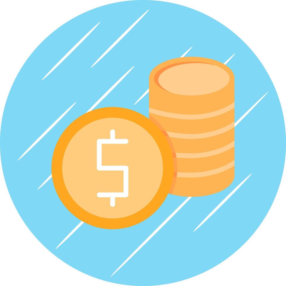 design de ícone de vetor de pilha de moedas