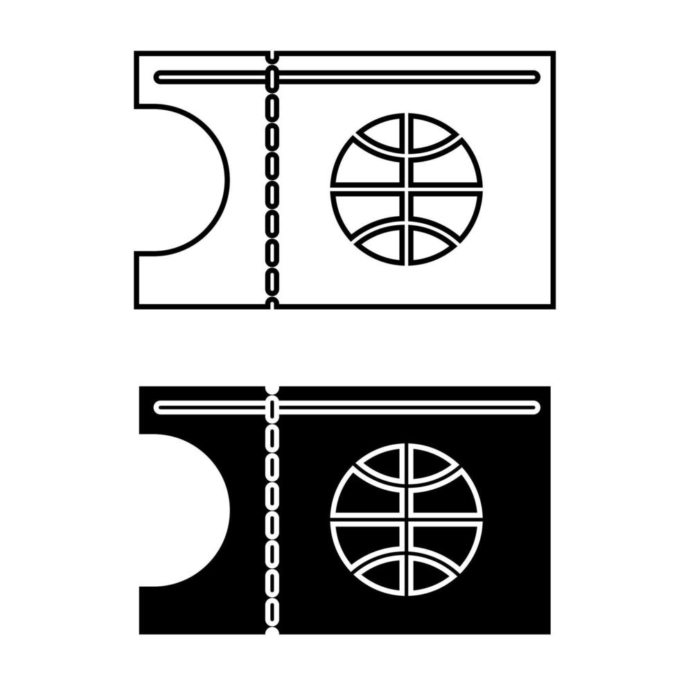 basquetebol ícone vetor definir. streetball ilustração placa coleção. esporte símbolo ou logotipo.