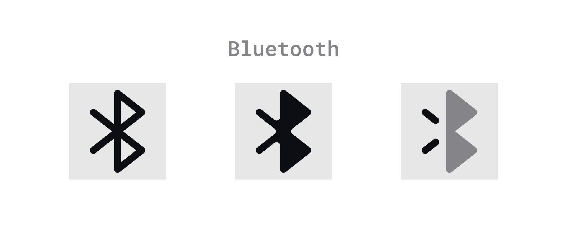 Bluetooth ícones Folha vetor