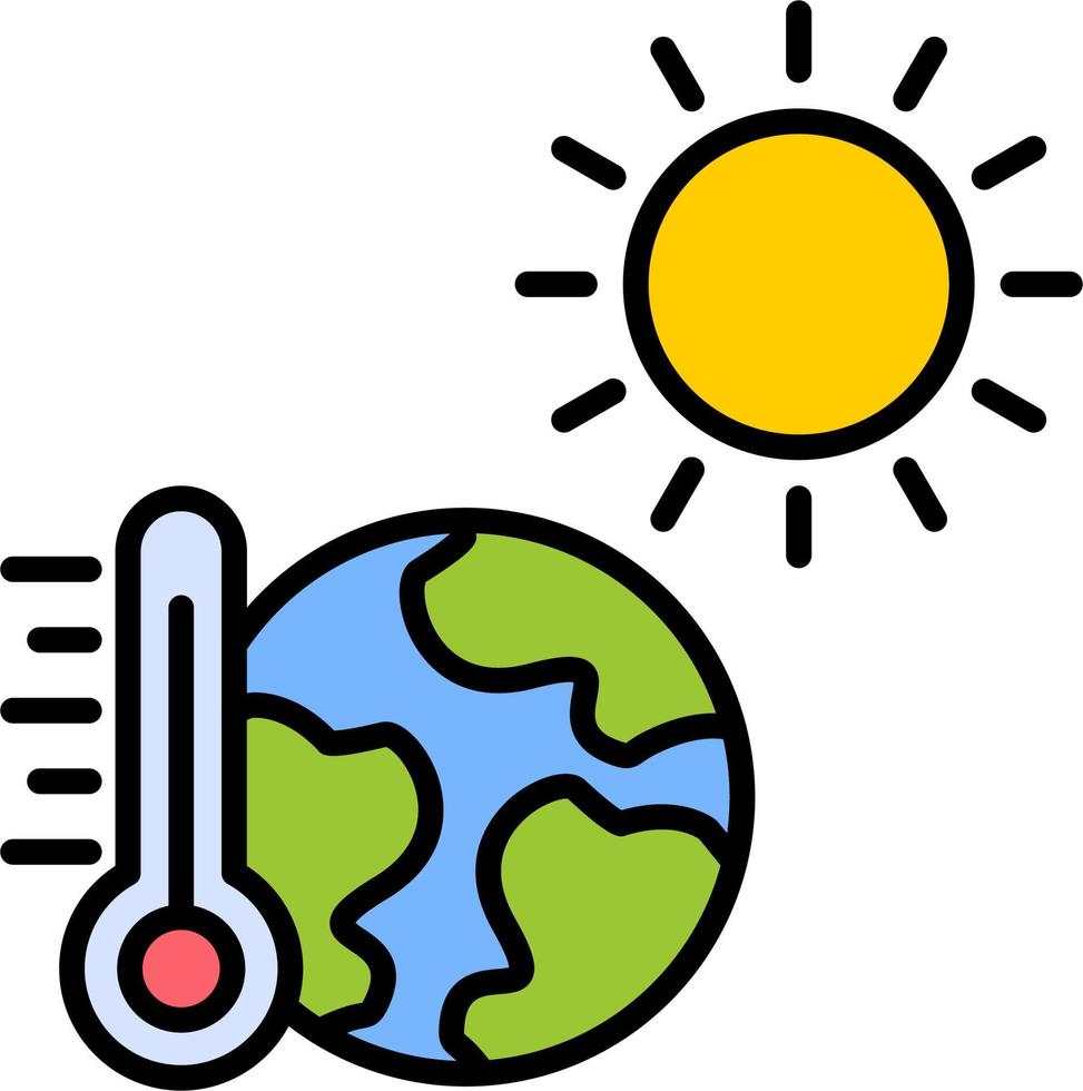 ícone de vetor de clima quente