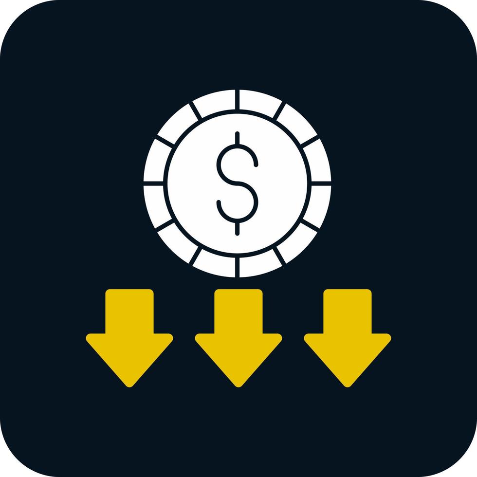 design de ícone vetorial de perda de dinheiro vetor