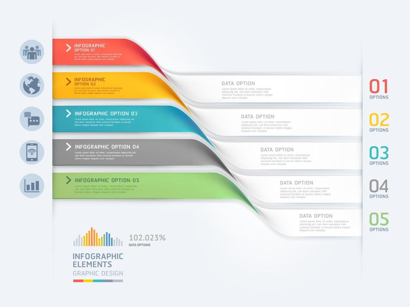 modelo de elementos de infográfico de negócios. ilustrações vetoriais. pode ser usado para layout de fluxo de trabalho, banner, diagrama, opções de número, web design, modelo de cronograma. vetor