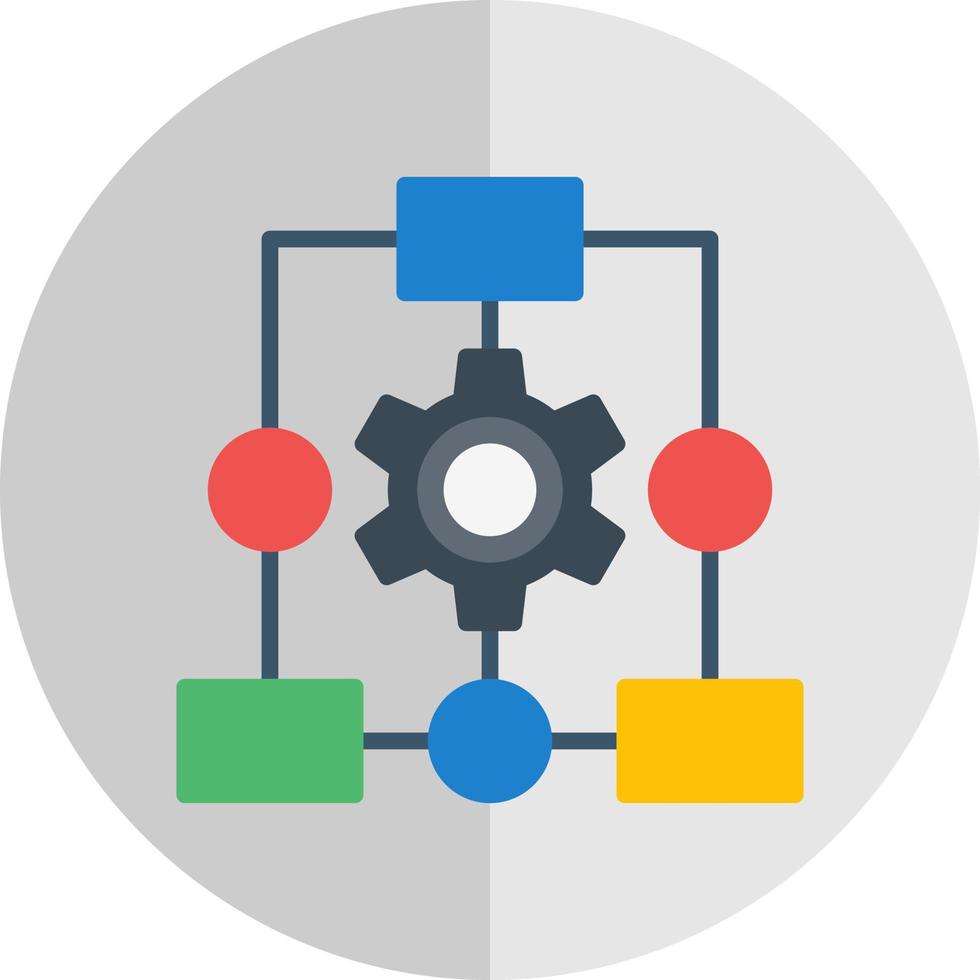 design de ícone de vetor de processo de fluxo de trabalho