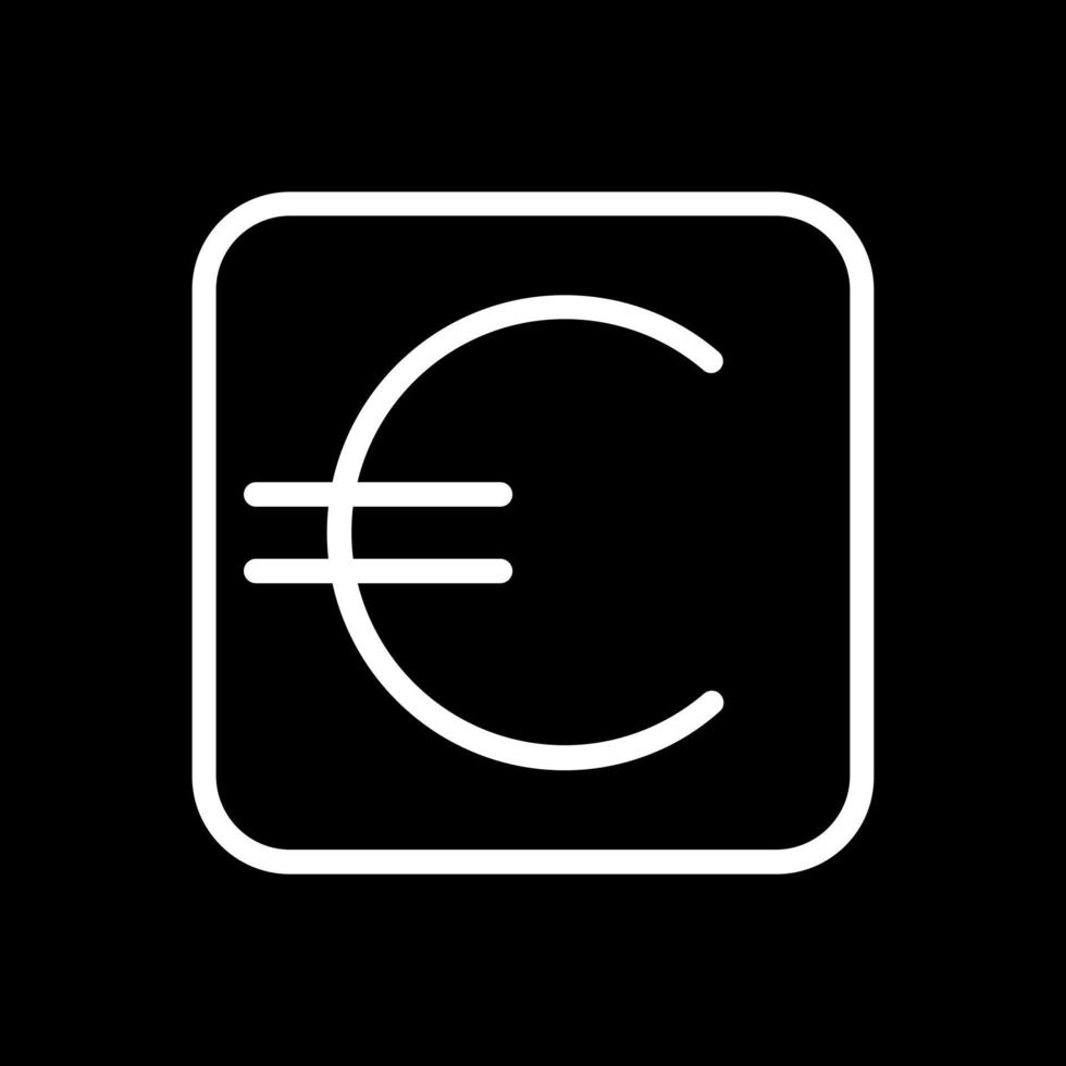 design de ícone de vetor de sinal de euro