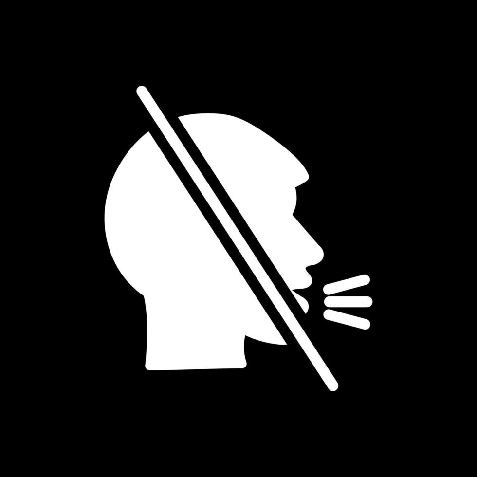 design de ícone de vetor de barra de tosse lateral da cabeça