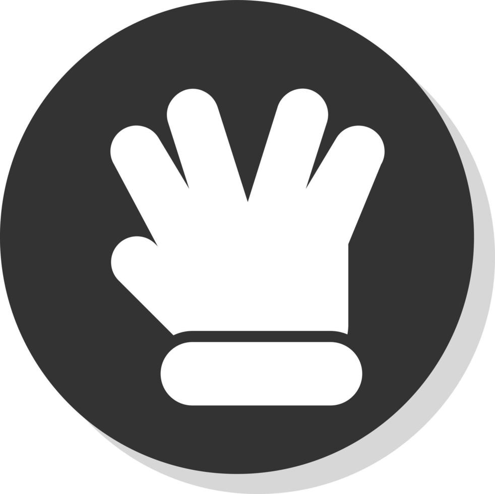design de ícone de vetor de mão spock