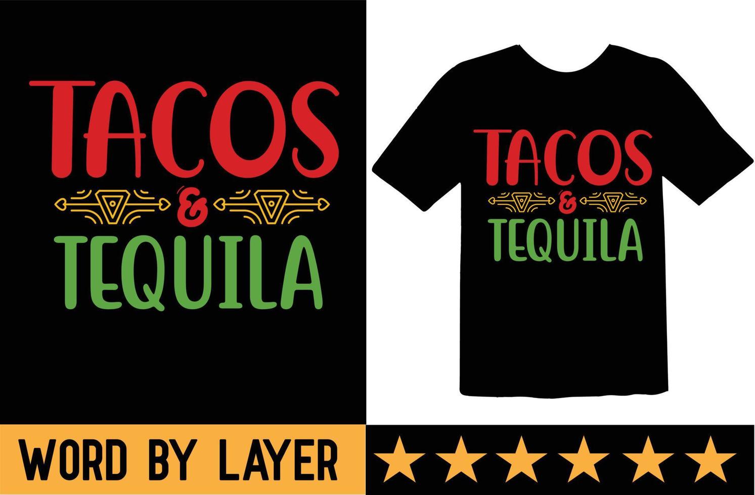 tacos e tequila SVG t camisa Projeto vetor