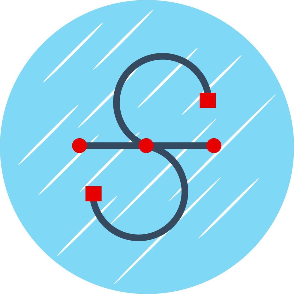 design de ícone de vetor de curva de Bezier