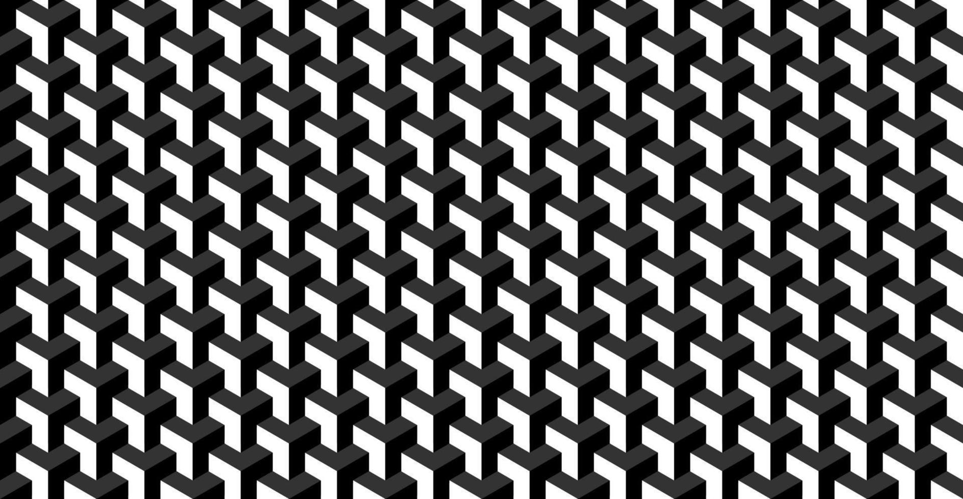 preto e branco sem costura padrão geométrico vetor