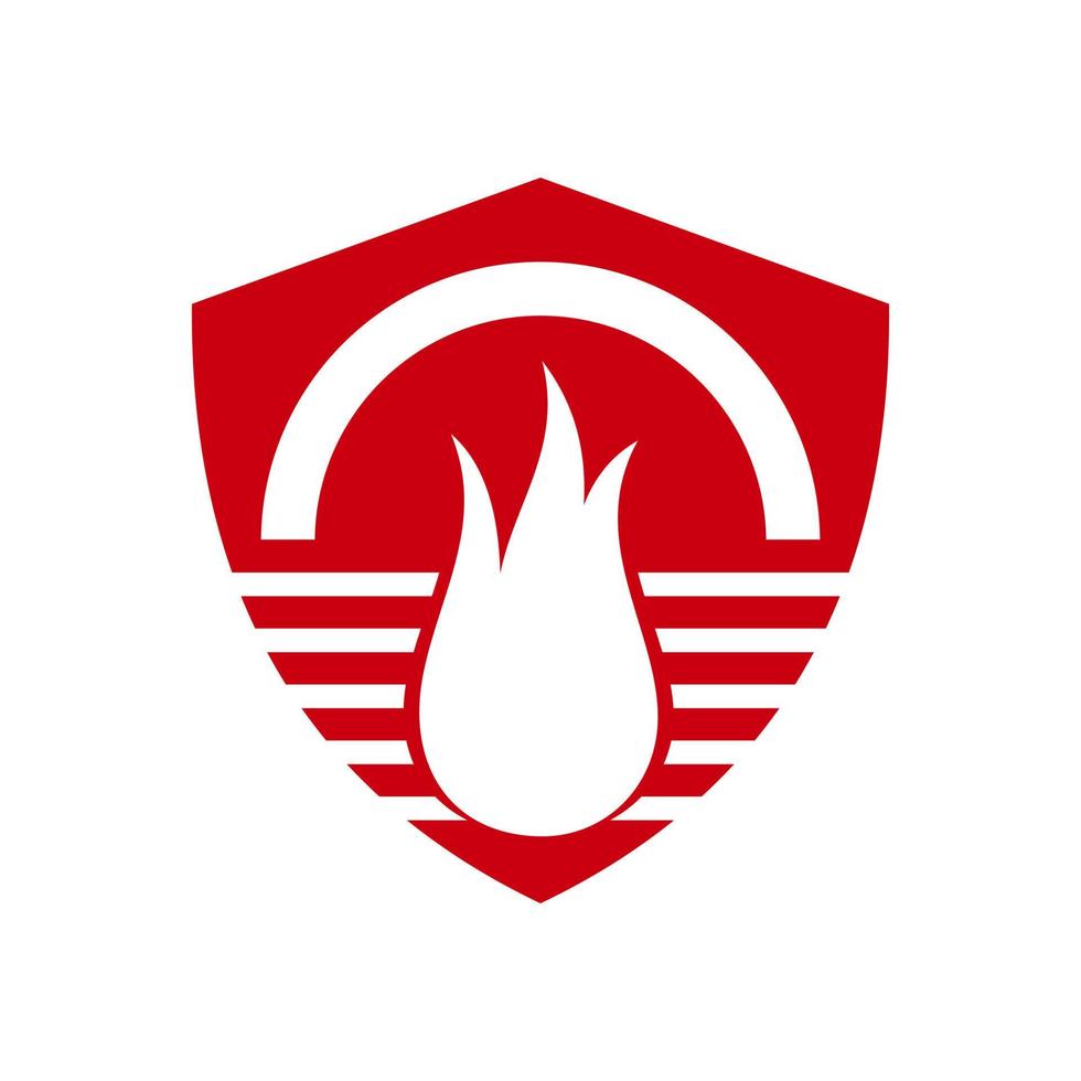 logotipo de proteção contra incêndio vetor