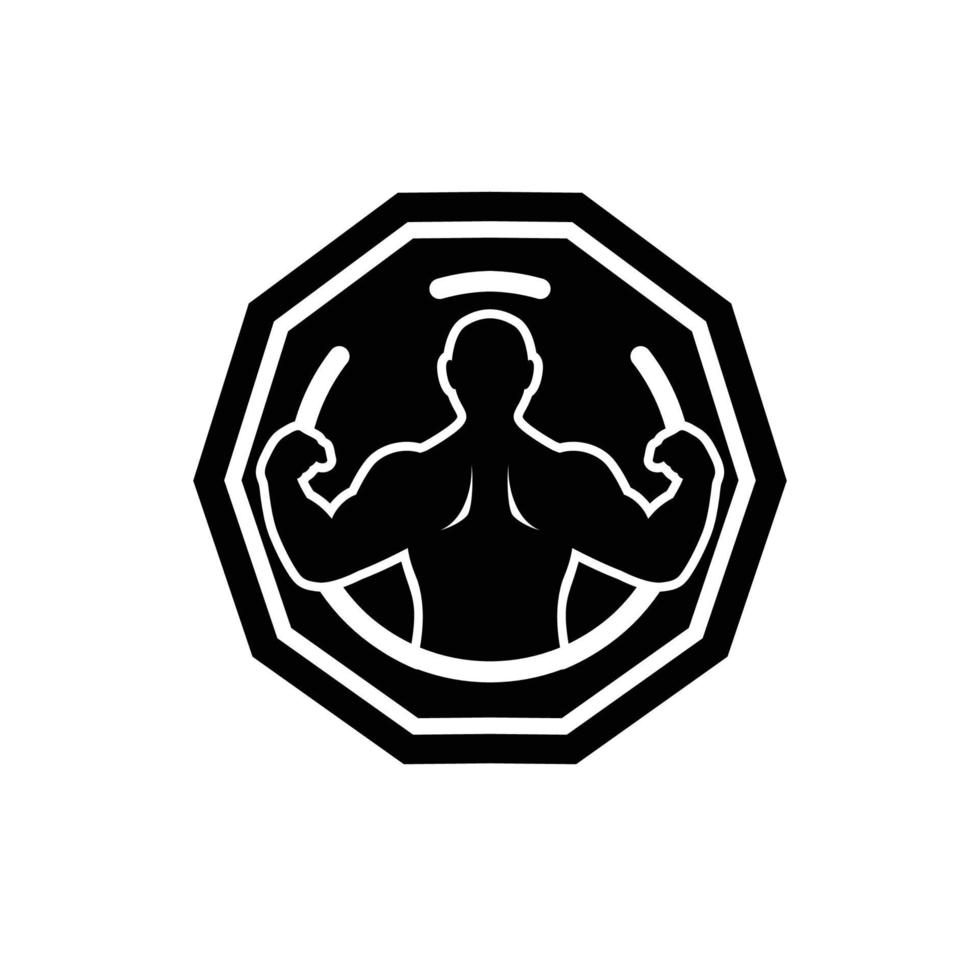 pontapé boxe e marcial artes logotipo vetor